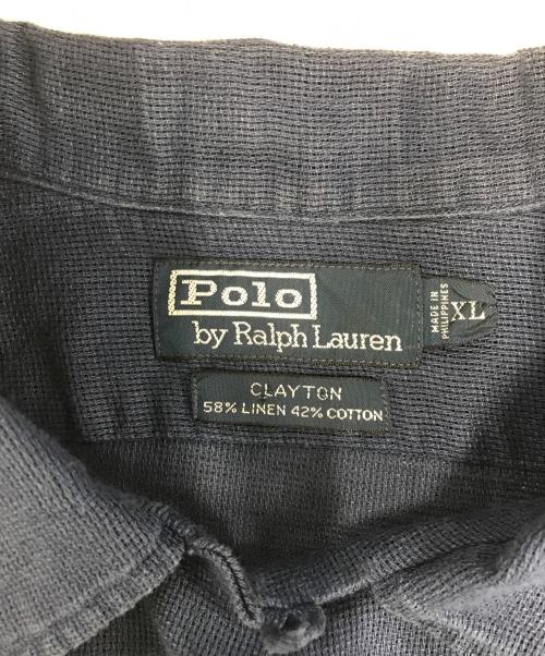 POLO RALPH LAUREN（ポロ・ラルフローレン）POLO RALPH LAUREN (ポロ・ラルフローレン) オープンカラーシャツ ネイビー サイズ:XLの古着・服飾アイテム