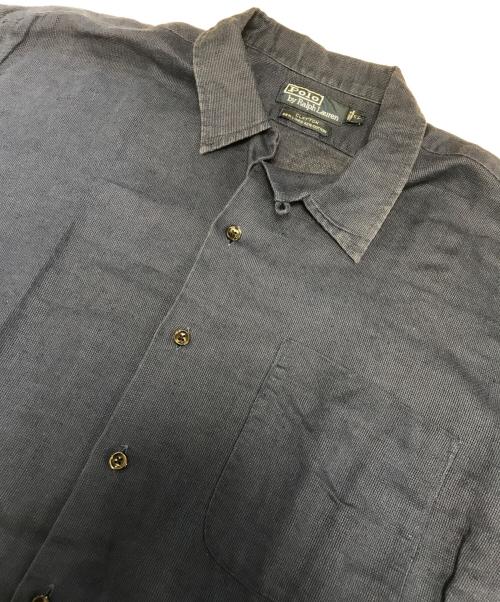 POLO RALPH LAUREN（ポロ・ラルフローレン）POLO RALPH LAUREN (ポロ・ラルフローレン) オープンカラーシャツ ネイビー サイズ:XLの古着・服飾アイテム