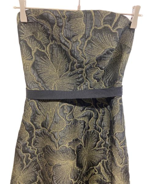 TADASHI SHOJI（タダシ ショージ）TADASHI SHOJI (タダシ ショージ) ベアトップロングドレス ブラック サイズ:Freeの古着・服飾アイテム