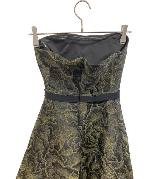 TADASHI SHOJI（タダシ ショージ）TADASHI SHOJI (タダシ ショージ) ベアトップロングドレス ブラック サイズ:Freeの古着・服飾アイテム