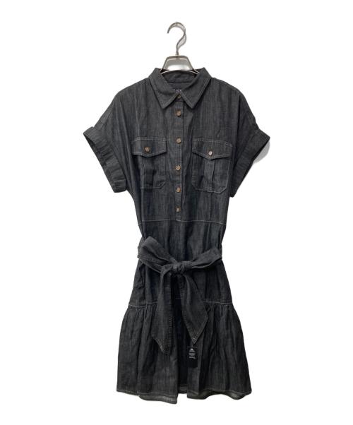 LAUREN RALPH LAUREN（ローレン ラルフ ローレン）LAUREN RALPH LAUREN (ローレン ラルフ ローレン) デニムシャツワンピース ブラック サイズ:8の古着・服飾アイテム