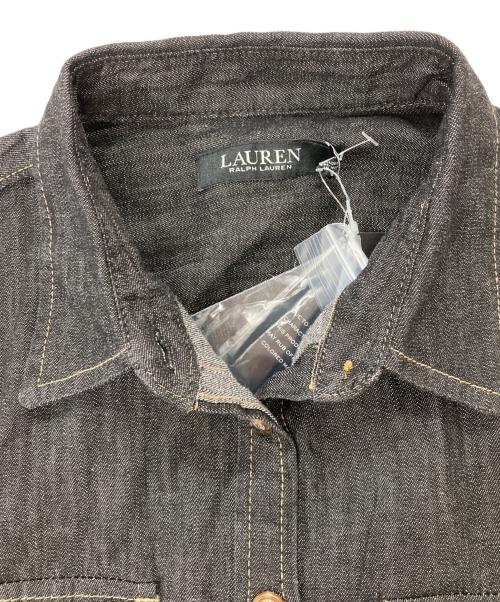 LAUREN RALPH LAUREN（ローレン ラルフ ローレン）LAUREN RALPH LAUREN (ローレン ラルフ ローレン) デニムシャツワンピース ブラック サイズ:8の古着・服飾アイテム