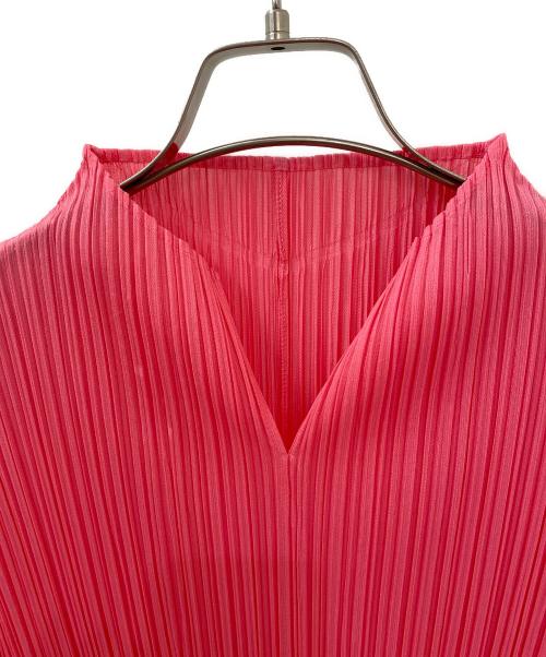 PLEATS PLEASE（プリーツプリーズ）PLEATS PLEASE (プリーツプリーズ) スリットプリーツワンピース ピンク サイズ:3の古着・服飾アイテム