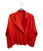 PLEATS PLEASEプリーツプリーズ）の古着「プリーツジャケット」｜レッド