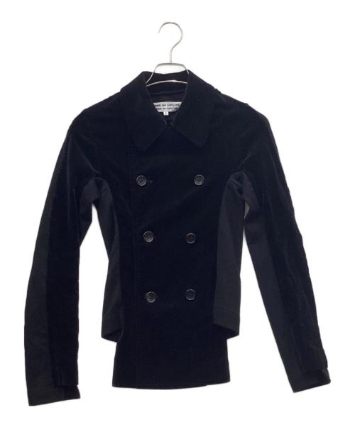 COMME des GARCONS（コムデギャルソン）COMME des GARCONS (コムデギャルソン) 00sベロアダブルジャケット ブラック サイズ:Sの古着・服飾アイテム