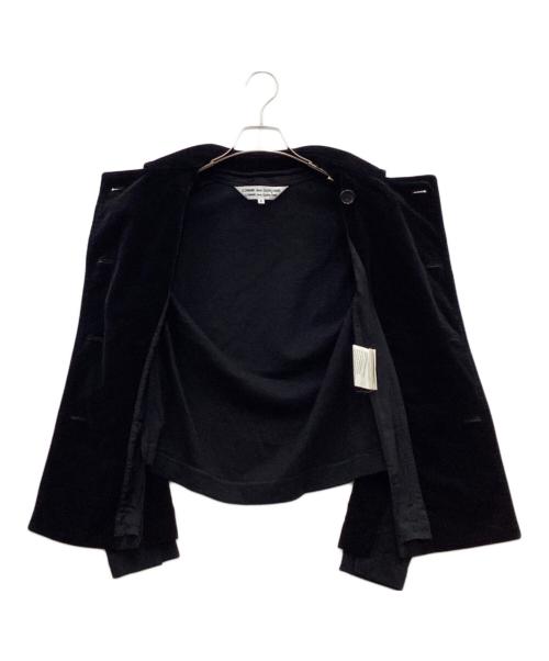 COMME des GARCONS（コムデギャルソン）COMME des GARCONS (コムデギャルソン) 00sベロアダブルジャケット ブラック サイズ:Sの古着・服飾アイテム