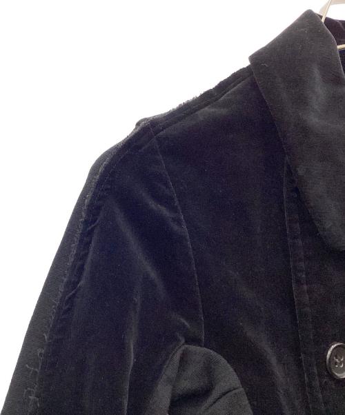 COMME des GARCONS（コムデギャルソン）COMME des GARCONS (コムデギャルソン) 00sベロアダブルジャケット ブラック サイズ:Sの古着・服飾アイテム