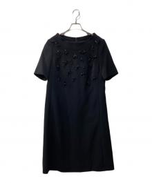 ESCADA（エスカーダ）の古着「装飾ワンピース」｜ブラック