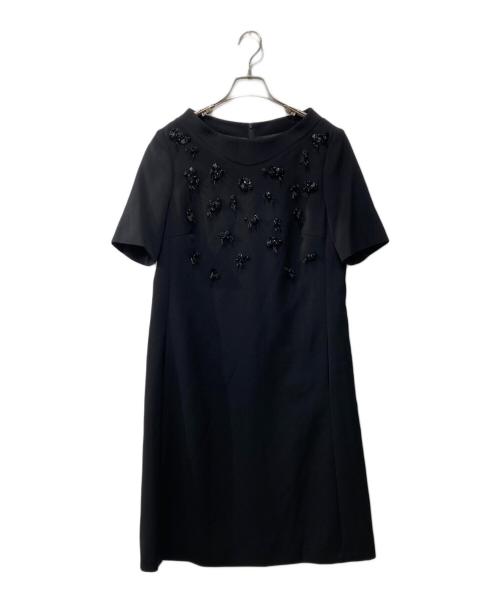 ESCADA（エスカーダ）ESCADA (エスカーダ) 装飾ワンピース ブラック サイズ:38の古着・服飾アイテム