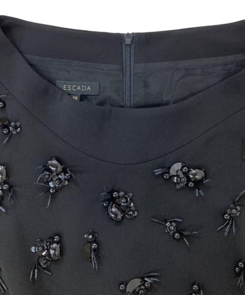 ESCADA（エスカーダ）ESCADA (エスカーダ) 装飾ワンピース ブラック サイズ:38の古着・服飾アイテム