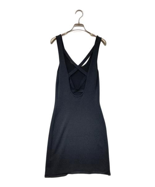 Calvin Klein（カルバンクライン）Calvin Klein (カルバンクライン) Cross Back Mini Dress ブラック サイズ:SIZE Mの古着・服飾アイテム