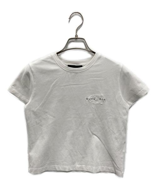 COACH（コーチ）COACH (コーチ) Matin Kim (マーティン・キム) ワックスド クロップド Tシャツ ホワイト サイズ:Sの古着・服飾アイテム