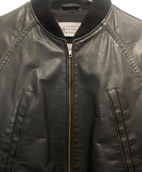 Maison Margiela（メゾンマルジェラ）Maison Margiela (メゾンマルジェラ) 04SS 八の字レザーボンバージャケット ブラック サイズ:46の古着・服飾アイテム