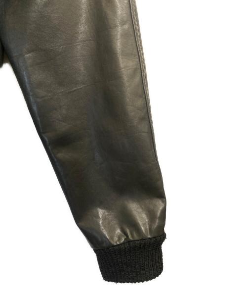 Maison Margiela（メゾンマルジェラ）Maison Margiela (メゾンマルジェラ) 04SS 八の字レザーボンバージャケット ブラック サイズ:46の古着・服飾アイテム