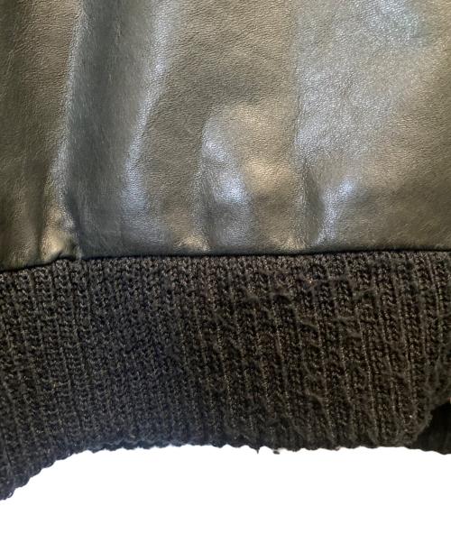 Maison Margiela（メゾンマルジェラ）Maison Margiela (メゾンマルジェラ) 04SS 八の字レザーボンバージャケット ブラック サイズ:46の古着・服飾アイテム