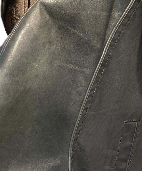 Maison Margiela（メゾンマルジェラ）Maison Margiela (メゾンマルジェラ) 04SS 八の字レザーボンバージャケット ブラック サイズ:46の古着・服飾アイテム