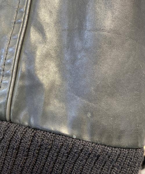 Maison Margiela（メゾンマルジェラ）Maison Margiela (メゾンマルジェラ) 04SS 八の字レザーボンバージャケット ブラック サイズ:46の古着・服飾アイテム