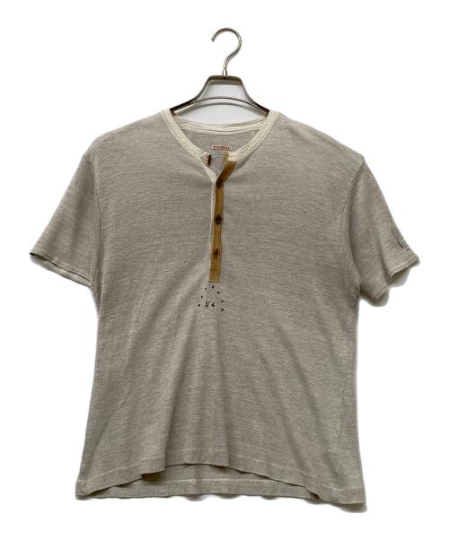 KAPITAL（キャピタル）KAPITAL (キャピタル) ヘンリーネックリネンニット グレー サイズ:2の古着・服飾アイテム