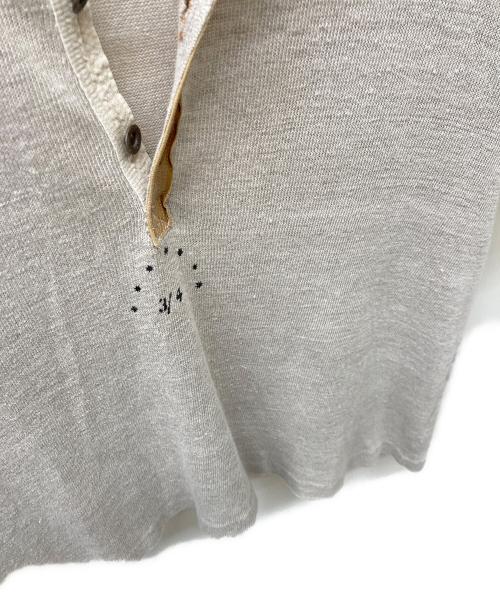 KAPITAL（キャピタル）KAPITAL (キャピタル) ヘンリーネックリネンニット グレー サイズ:2の古着・服飾アイテム