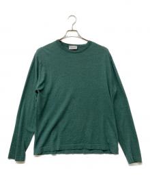 JOHN SMEDLEY（ジョンスメドレー）の古着「ウールコットンニット」｜グリーン