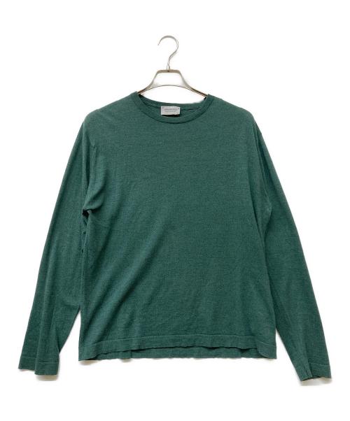 JOHN SMEDLEY（ジョンスメドレー）JOHN SMEDLEY (ジョンスメドレー) ウールコットンニット グリーン サイズ:sizeⅯの古着・服飾アイテム