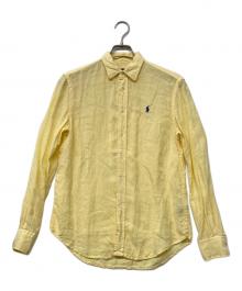 POLO RALPH LAUREN（ポロ・ラルフローレン）の古着「RELAXED FIT LINEN SHIRT(リラックスフィット リネン シャツ)」｜イエロー
