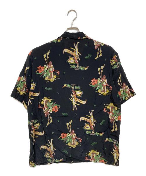 Hysteric Glamour（ヒステリックグラマー）Hysteric Glamour (ヒステリックグラマー) ISLAND DREAMS柄 アロハシャツ ブラック サイズ:Lの古着・服飾アイテム