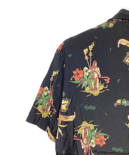 Hysteric Glamour（ヒステリックグラマー）Hysteric Glamour (ヒステリックグラマー) ISLAND DREAMS柄 アロハシャツ ブラック サイズ:Lの古着・服飾アイテム