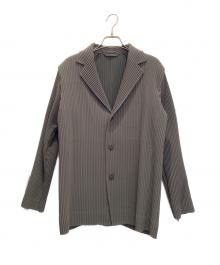 HOMME PLISSE ISSEY MIYAKE（オム プリッセ イッセイ ミヤケ）の古着「テーラード プリーツジャケット」｜オリーブ