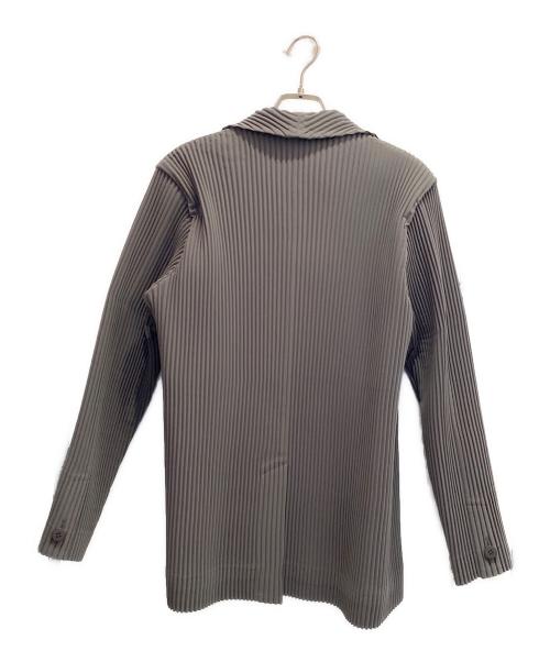HOMME PLISSE ISSEY MIYAKE（オム プリッセ イッセイ ミヤケ）HOMME PLISSE ISSEY MIYAKE (オム プリッセ イッセイ ミヤケ) テーラード プリーツジャケット オリーブ サイズ:1の古着・服飾アイテム