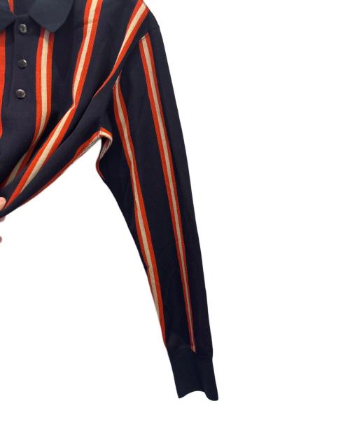 JUNYA WATANABE MAN（ジュンヤワタナベマン）JUNYA WATANABE MAN (ジュンヤワタナベマン) ラッセルポロシャツ ネイビー×オレンジ サイズ:Ｓの古着・服飾アイテム
