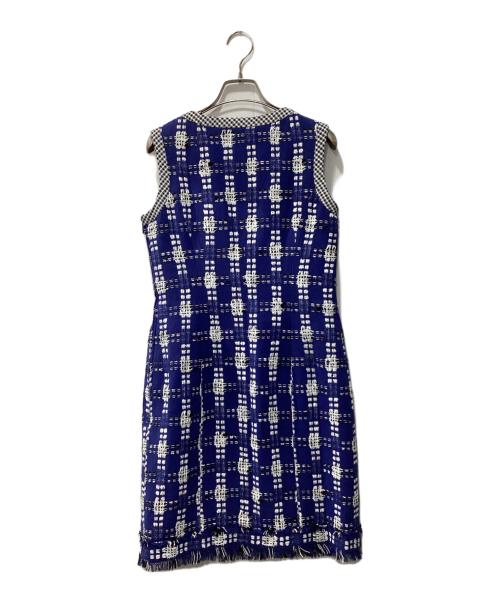 Rene（ルネ）Rene (ルネ) ツイードノースリーブワンピース ブルー サイズ:34の古着・服飾アイテム
