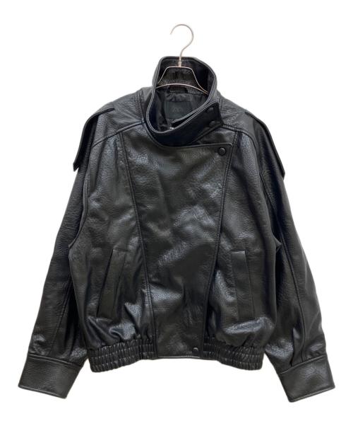 ZARA（ザラ）ZARA (ザラ) フェイクレザージャケット ブラック サイズ:Sの古着・服飾アイテム