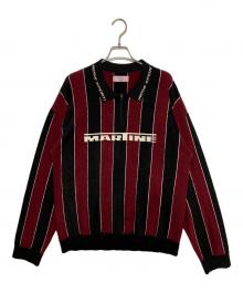 MARTINE ROSE（マーティン・ローズ）の古着「SPORTY LOGO POLO」｜レッド×ブラック