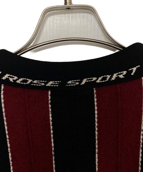 MARTINE ROSE（マーティン・ローズ）MARTINE ROSE (マーティン・ローズ) SPORTY LOGO POLO レッド×ブラック サイズ:Mの古着・服飾アイテム