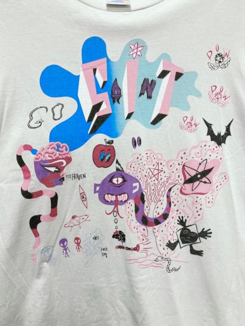 SAINT MICHAEL（セントマイケル）SAINT MICHAEL (セントマイケル) SS TEE / DAY OF THE FREAKS ホワイト サイズ:XLの古着・服飾アイテム