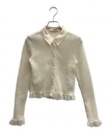 CLANE（クラネ）の古着「GATHERED MESH SHIRTS」｜アイボリー