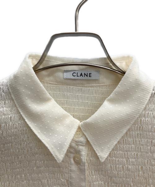 CLANE（クラネ）CLANE (クラネ) GATHERED MESH SHIRTS アイボリー サイズ:size1の古着・服飾アイテム