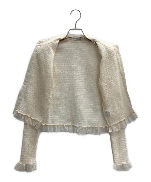 CLANE（クラネ）CLANE (クラネ) GATHERED MESH SHIRTS アイボリー サイズ:size1の古着・服飾アイテム