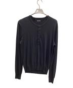 TOM FORDトムフォード）の古着「ヘンリーネックカットソー」｜ブラック
