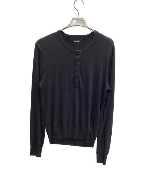 TOM FORD（トムフォード）TOM FORD (トムフォード) ヘンリーネックカットソー ブラック サイズ:46の古着・服飾アイテム