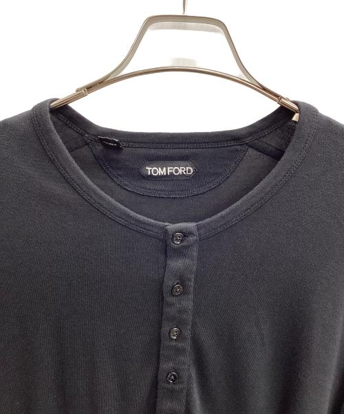 TOM FORD（トムフォード）TOM FORD (トムフォード) ヘンリーネックカットソー ブラック サイズ:46の古着・服飾アイテム
