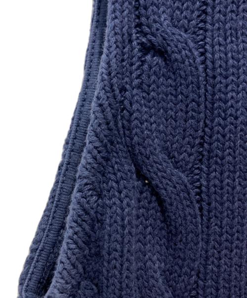 POLO RALPH LAUREN（ポロ・ラルフローレン）POLO RALPH LAUREN (ポロ・ラルフローレン) ノースリーブ ケーブルポロニット ネイビー サイズ:Mの古着・服飾アイテム