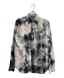 TAAKK（ターク）の古着「TAAKK ターク SS26 REGULAR SHIRT / BLK/レギュラーシャツ」｜ホワイト×ブルー