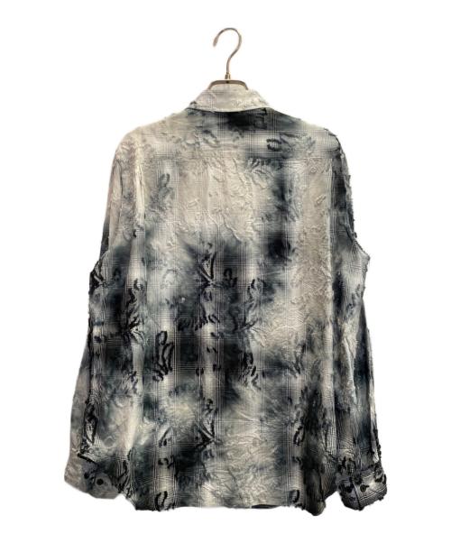 TAAKK（ターク）TAAKK (ターク) TAAKK ターク SS26 REGULAR SHIRT / BLK/レギュラーシャツ ホワイト×ブルー サイズ:1の古着・服飾アイテム