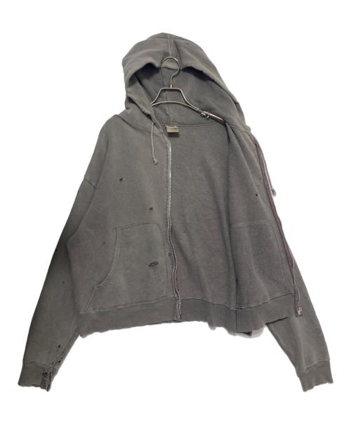 SAINT MICHAEL（セントマイケル）SAINT MICHAEL (セントマイケル) ZIP PARKA DAMAGE ブラック サイズ:Mの古着・服飾アイテム