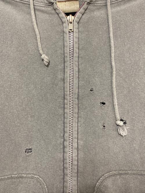 SAINT MICHAEL（セントマイケル）SAINT MICHAEL (セントマイケル) ZIP PARKA DAMAGE ブラック サイズ:Mの古着・服飾アイテム