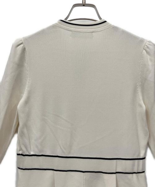 CELFORD（セルフォード）CELFORD (セルフォード) ボウタイニットワンピース ホワイト サイズ:38の古着・服飾アイテム