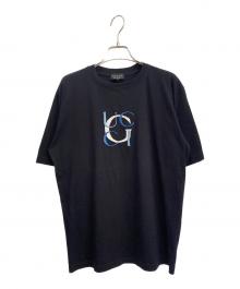 GUCCI（グッチ）の古着「ロゴ刺繍Tシャツ」｜ネイビー