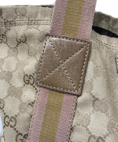 GUCCI（グッチ）GUCCI (グッチ) GGキャンバストートバッグ ベージュの古着・服飾アイテム